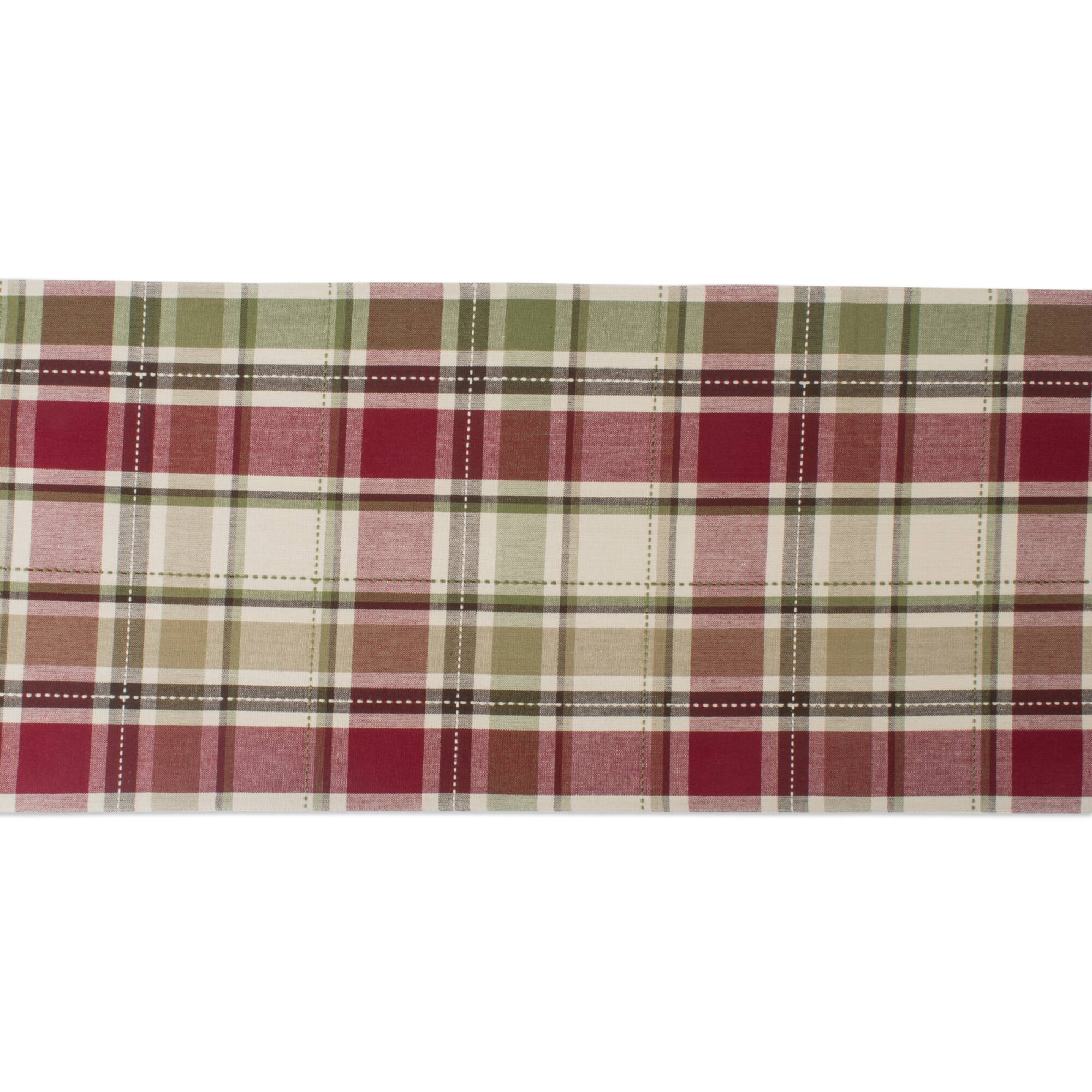 Homespun Plaid Table Runner 13" x 108"